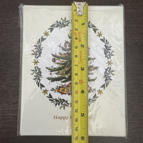 VTG Spode "Happy Holidays" Christmas Cards Envelopes Set Of 8 New In Package - Picture 11 of 11